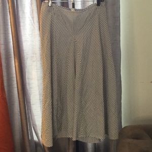 Blue and white seersucker skirt